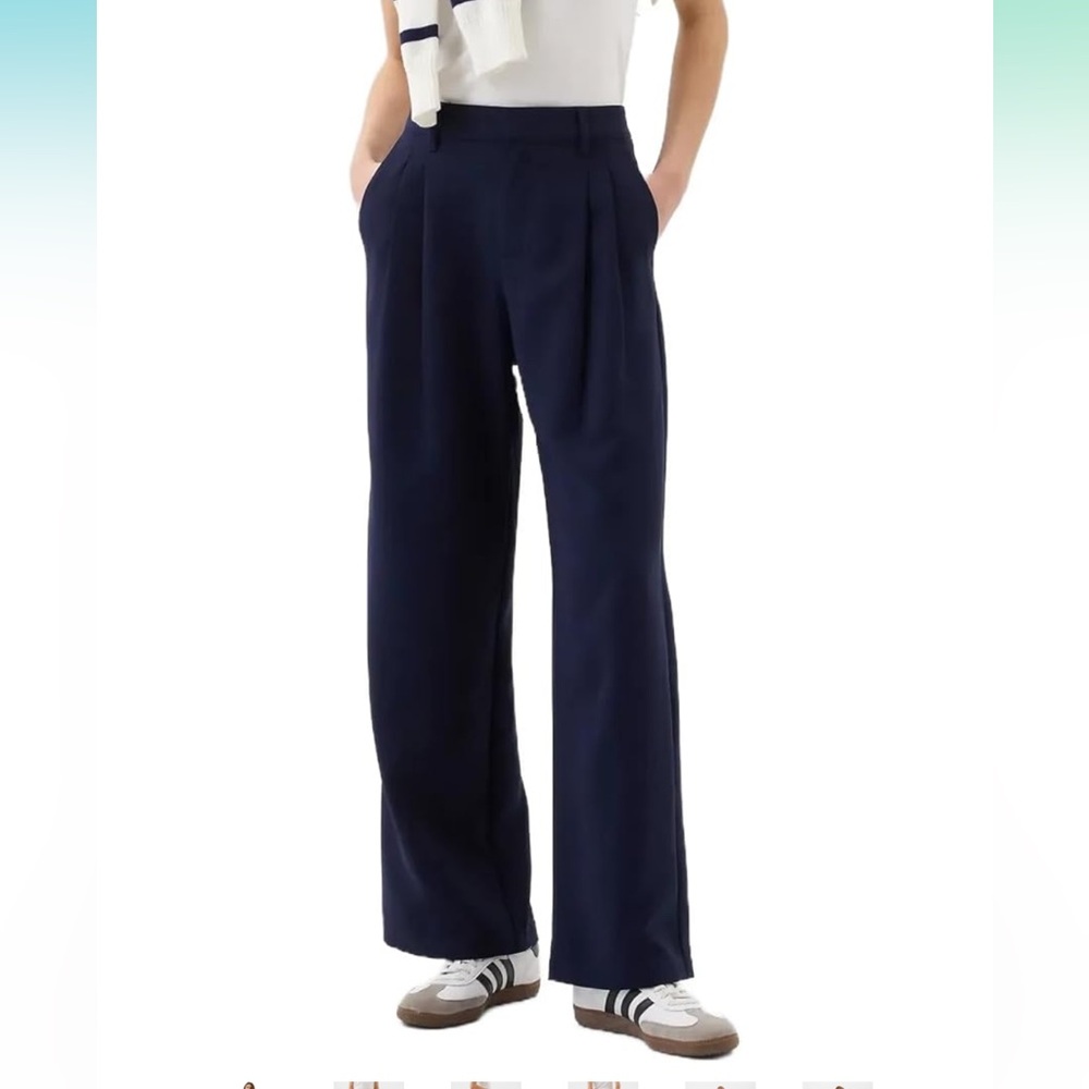 Gap Easy Trouser Navy Women's Wide-Leg Pants